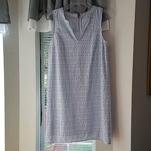Loft eyelet shift dress